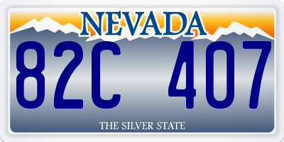 NV license plate 82C407