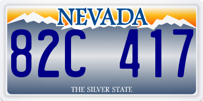 NV license plate 82C417