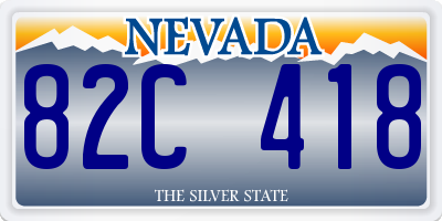 NV license plate 82C418