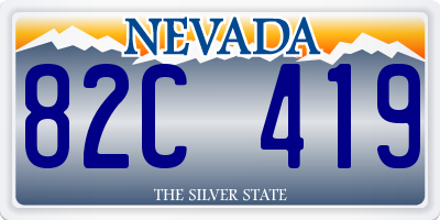 NV license plate 82C419