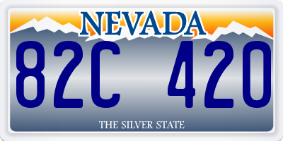 NV license plate 82C420