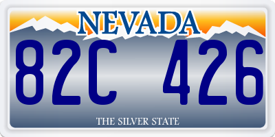 NV license plate 82C426