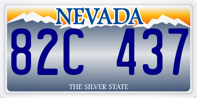 NV license plate 82C437