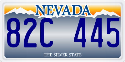 NV license plate 82C445