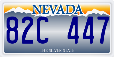 NV license plate 82C447