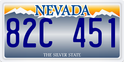 NV license plate 82C451