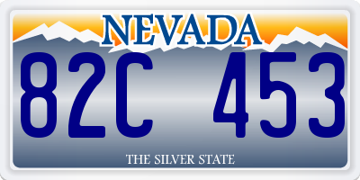 NV license plate 82C453