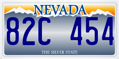 NV license plate 82C454