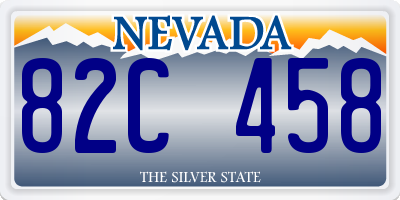 NV license plate 82C458