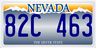 NV license plate 82C463