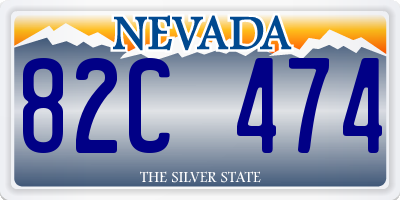 NV license plate 82C474