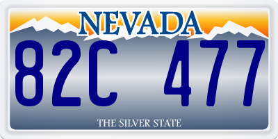 NV license plate 82C477