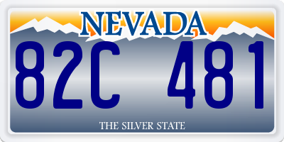 NV license plate 82C481