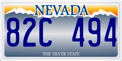 NV license plate 82C494