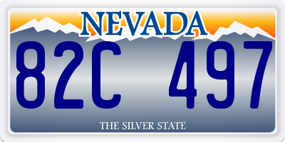 NV license plate 82C497