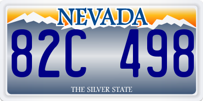NV license plate 82C498