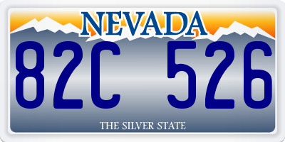 NV license plate 82C526