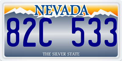 NV license plate 82C533