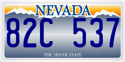 NV license plate 82C537