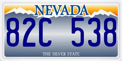 NV license plate 82C538