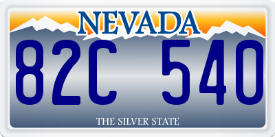 NV license plate 82C540