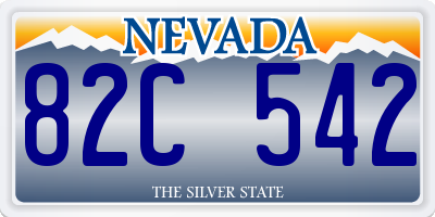 NV license plate 82C542