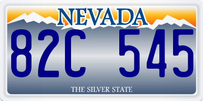 NV license plate 82C545