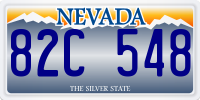 NV license plate 82C548