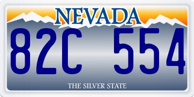 NV license plate 82C554