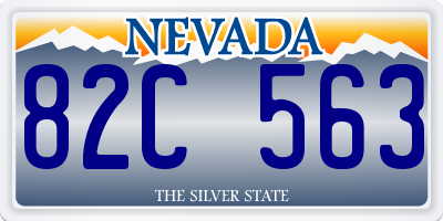 NV license plate 82C563