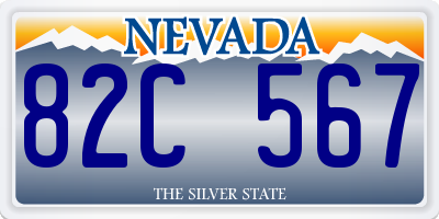 NV license plate 82C567