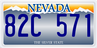 NV license plate 82C571