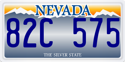 NV license plate 82C575