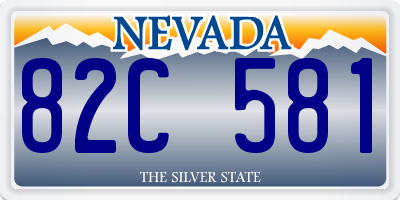 NV license plate 82C581