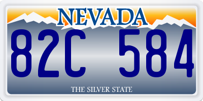NV license plate 82C584