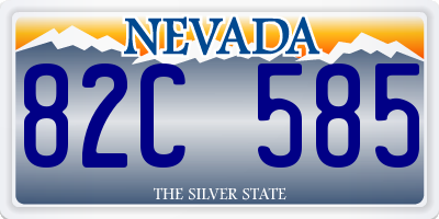NV license plate 82C585