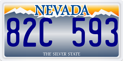 NV license plate 82C593