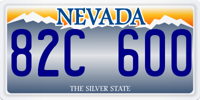 NV license plate 82C600