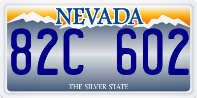 NV license plate 82C602