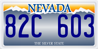 NV license plate 82C603