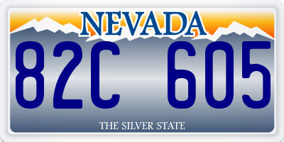 NV license plate 82C605