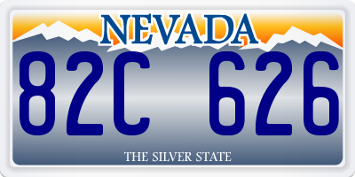 NV license plate 82C626