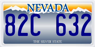 NV license plate 82C632