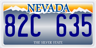 NV license plate 82C635