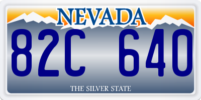 NV license plate 82C640