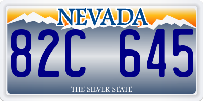 NV license plate 82C645