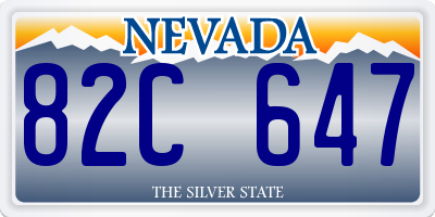 NV license plate 82C647