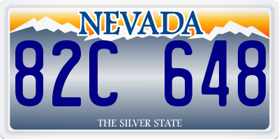 NV license plate 82C648