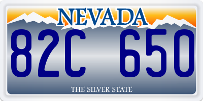 NV license plate 82C650