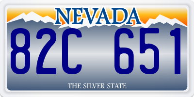 NV license plate 82C651